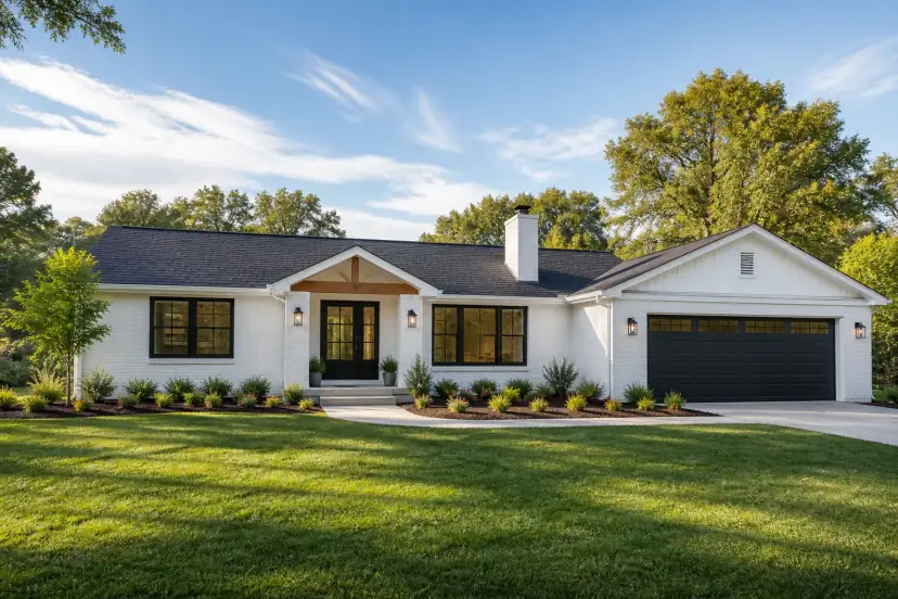 Remodeled ranch home with fresh paint and new landscaping